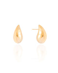 Brinco Gota Lisa 3.2 cm Banhado a Ouro 18K